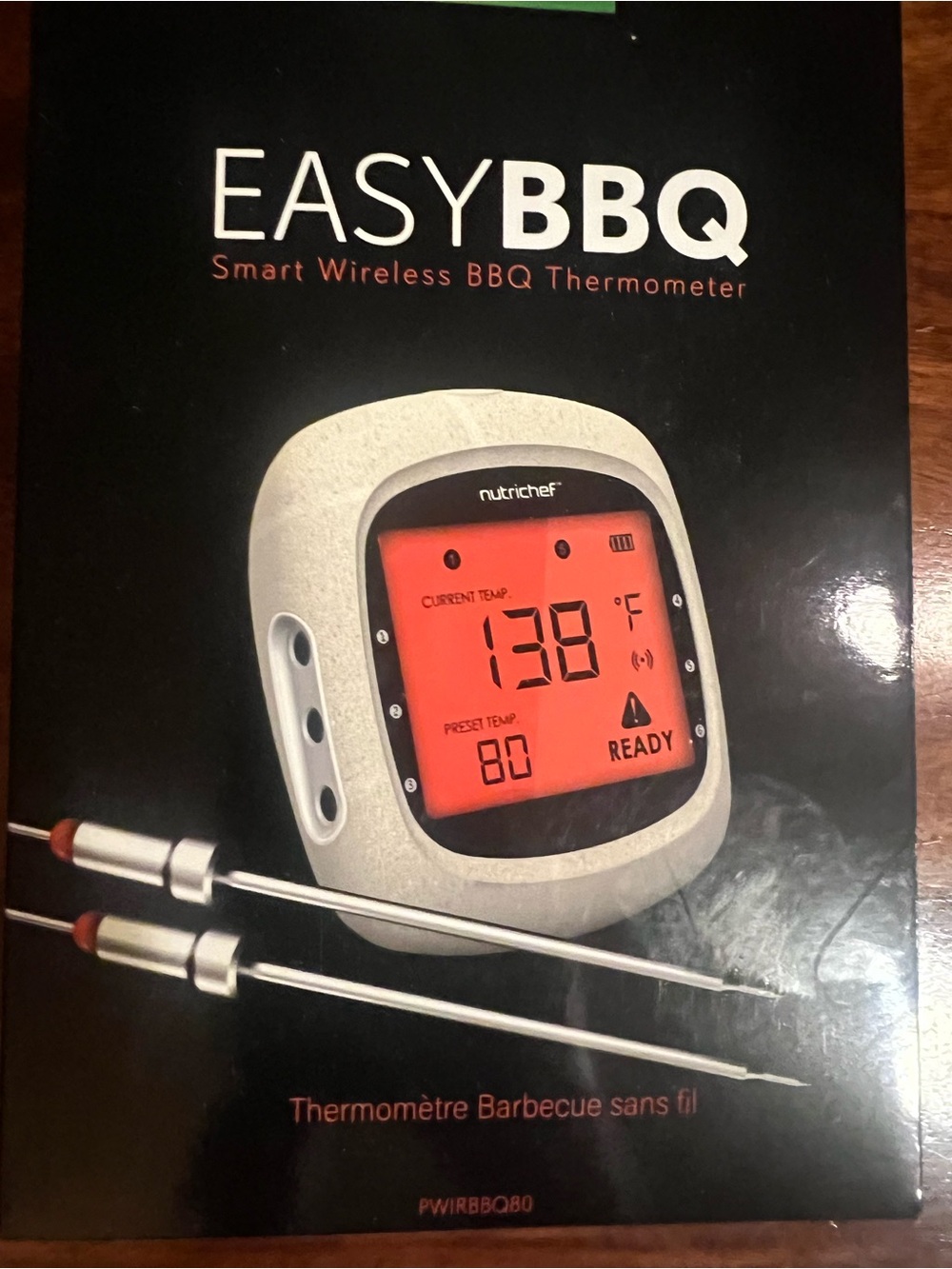 EasyBBQ Smart Wireless BBQ Thermometer by - White